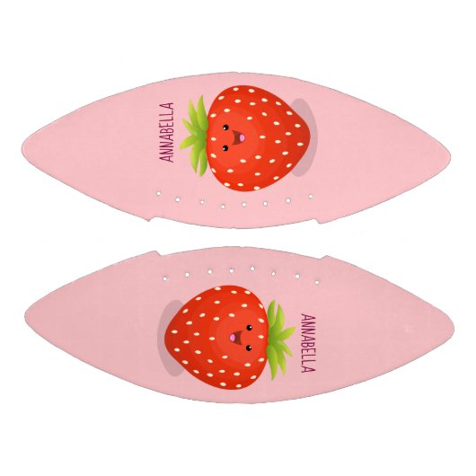 Cute kawaii strawberry cartoon illustration american football (Panelen)