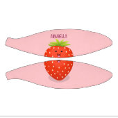 Cute kawaii strawberry cartoon illustration basketbal (Panelen)