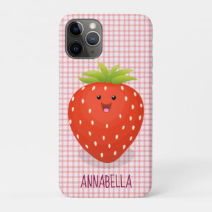 Cute kawaii strawberry cartoon illustration Case-Mate iPhone case