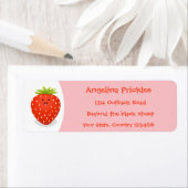 Cute kawaii strawberry cartoon illustration etiket (Insitu)