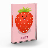 Cute kawaii strawberry cartoon illustration fotoblokken (Links)