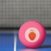 Cute kawaii strawberry cartoon illustration pingpongbal (Net)