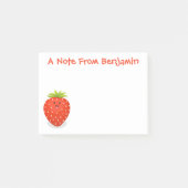 Cute kawaii strawberry cartoon illustration post-it® notes (Voorkant)
