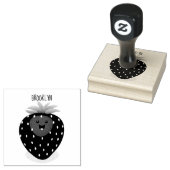 Cute kawaii strawberry cartoon illustration rubberstempel (Gestempeld)