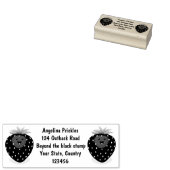 Cute kawaii strawberry cartoon illustration rubberstempel (Gestempeld)