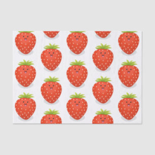 Cute kawaii strawberry cartoon illustration tissuepapier