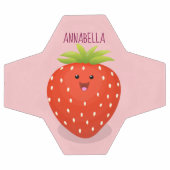 Cute kawaii strawberry cartoon illustration voetbal (Enkel)