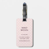 Cute Kawaii Strawberry Cat Cupcake Cartoon Bagagelabel (Achterkant verticaal)