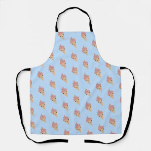 Cute Kawaii Strawberry Ice Cone Pattern Schort