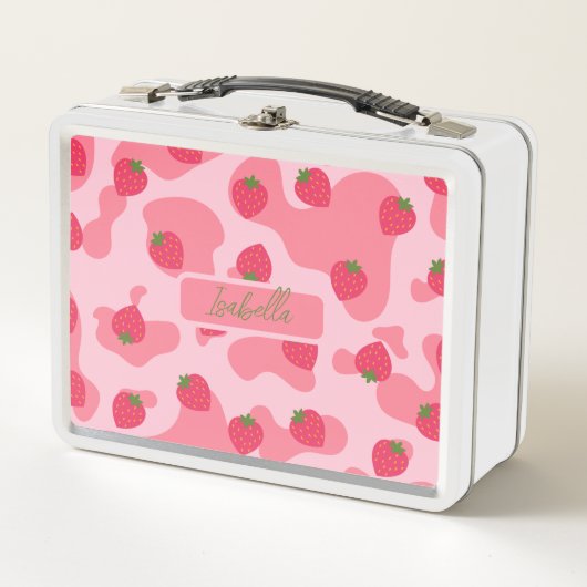 Cute Kawaii Strawberry Koe Pattern (Voorkant)