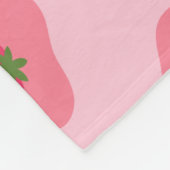 Cute Kawaii Strawberry Koe Pattern Fleece Deken (Hoek)