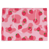 Cute Kawaii Strawberry Koe Pattern Groot Cadeauzakje (Voorkant)
