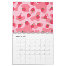 Cute Kawaii Strawberry Koe Pattern