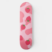 Cute Kawaii Strawberry Koe Pattern Persoonlijk Skateboard (Voorkant)