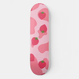 Cute Kawaii Strawberry Koe Pattern Persoonlijk Skateboard