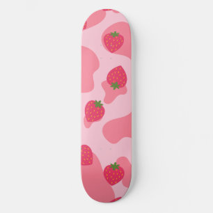 Cute Kawaii Strawberry Koe Pattern Persoonlijk Skateboard
