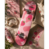 Cute Kawaii Strawberry Koe Pattern Persoonlijk Skateboard