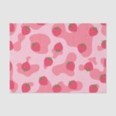 Cute Kawaii Strawberry Koe Pattern Tissuepapier (Voorkant)