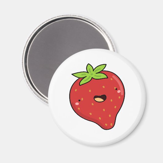 Cute Kawaii Strawberry Magneet (Voorkant / Achterkant)