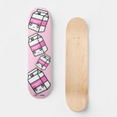 Cute Kawaii Strawberry Milk Dairy Yum Pastel Roze Persoonlijk Skateboard (Voorkant)