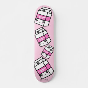 Cute Kawaii Strawberry Milk Dairy Yum Pastel Roze Persoonlijk Skateboard