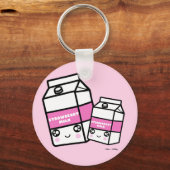 Cute Kawaii Strawberry Milk Sweet Dairy Foodie BFF Sleutelhanger (Voorkant)