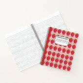 Cute Kawaii Strawberry Spiral Composition Notitieboek (Binnen)