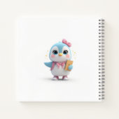 Cute Kawaii Student Pinguïn Notitieboek (Achterkant)