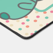 Cute Kawaii Style Cartoon Hamsters op persoonlijke Bureaumat (Hoek)