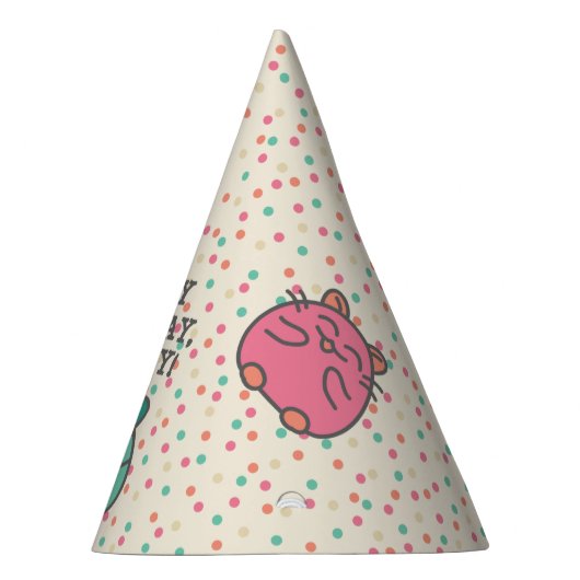 Cute Kawaii Style Cartoon Hamsters op persoonlijke Feesthoedjes (Rechts)