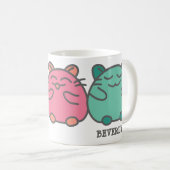 Cute Kawaii Style Cartoon Hamsters op persoonlijke Koffiemok (Voorkant rechts)