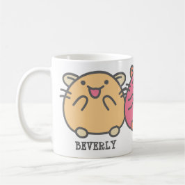 Cute Kawaii Style Cartoon Hamsters op persoonlijke Koffiemok