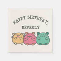 Cute Kawaii Style Cartoon Hamsters op persoonlijke