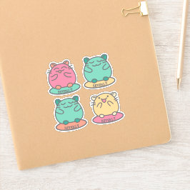 Cute Kawaii Style Cartoon Hamsters op persoonlijke Sticker
