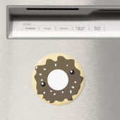 Cute Kawaii Style Chocolate Frosted Donut Magneet (Insitu (Vaatwasser))