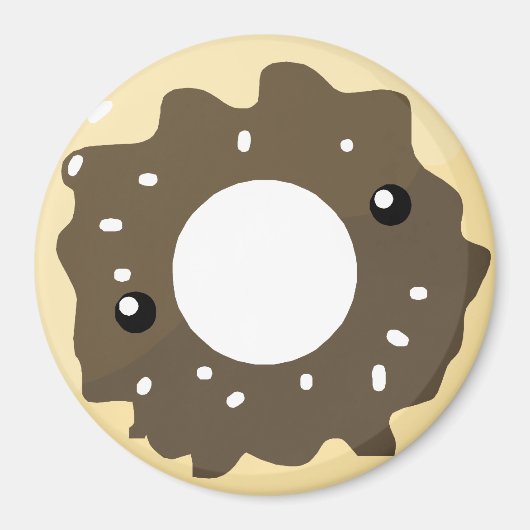 Cute Kawaii Style Chocolate Frosted Donut Magneet (Voorkant)