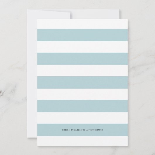 Cute Kawaii Succulent Boy Blue Baby shower Invitat Kaart (Achterkant)