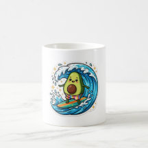 Cute Kawaii Surfende Avocado Oceaangolf ZomerStick
