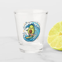 Cute Kawaii Surfende Avocado Oceaangolf ZomerStick