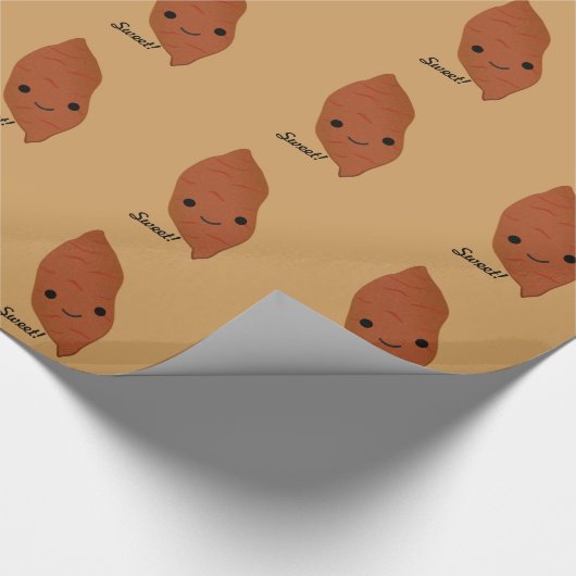 Cute Kawaii Sweet Potato Cadeaupapier (Hoek)