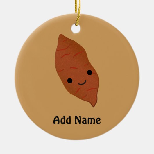 Cute Kawaii Sweet Potato Keramisch Ornament (Voorkant)