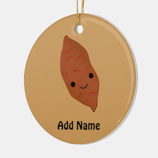Cute Kawaii Sweet Potato Keramisch Ornament (Links)
