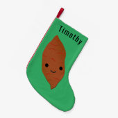 Cute Kawaii Sweet Potato Kleine Kerstsok (Voorkant (Hangend))
