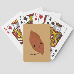 Cute Kawaii Sweet Potato Pokerkaarten