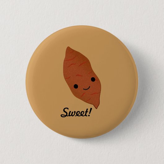 Cute Kawaii Sweet Potato Ronde Button 5,7 Cm (Voorkant)
