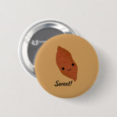 Cute Kawaii Sweet Potato Ronde Button 5,7 Cm (Voorkant /achterkant)