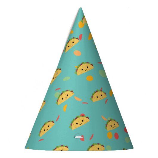Cute Kawaii Taco Pattern Feesthoedjes (Links)