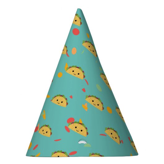Cute Kawaii Taco Pattern Feesthoedjes (Rechts)