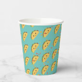 Cute Kawaii Taco Pattern Papieren Bekers (Links)
