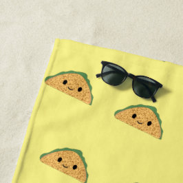 Cute Kawaii Taco Pattern Strandlaken